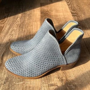 Lucky Brand blue leather booties